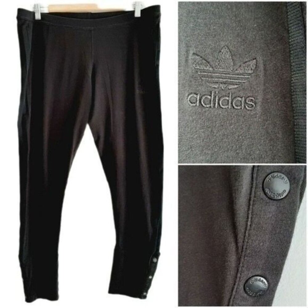 ADIDAS | Originals Train Snap Crop Leggings Black Sz XL
